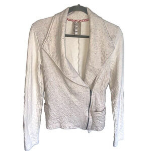 Anthropologie Dolan The Left Coast Women's Large Quilted Cream Side Zip Jacket